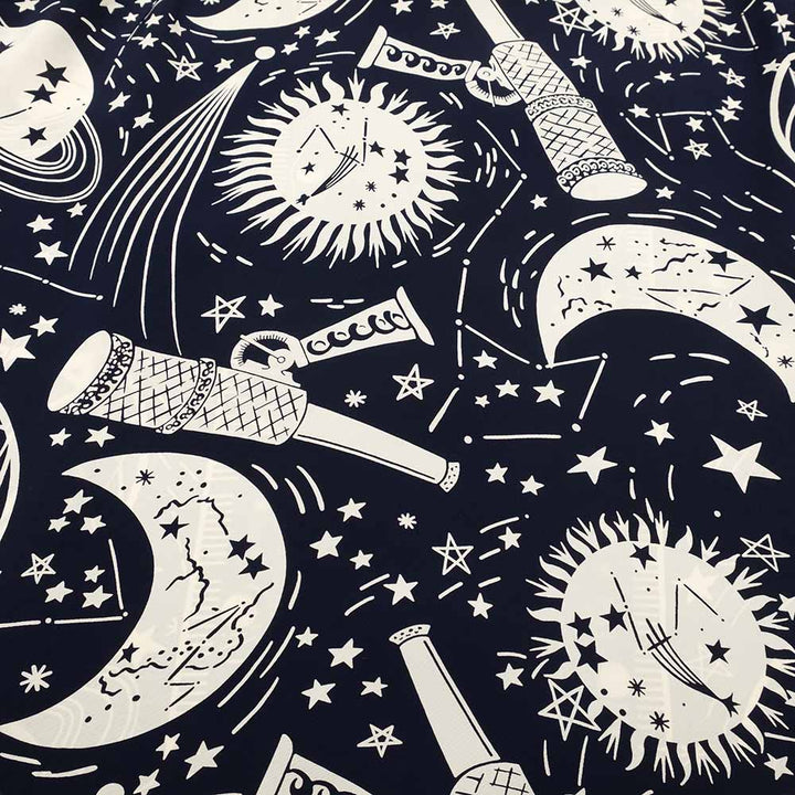 SUN SUR - HINOYA EXCLUSIVE - L/S RAYON HAWAIIAN SHIRT - COSMO GRAPHIC - SS29051HY