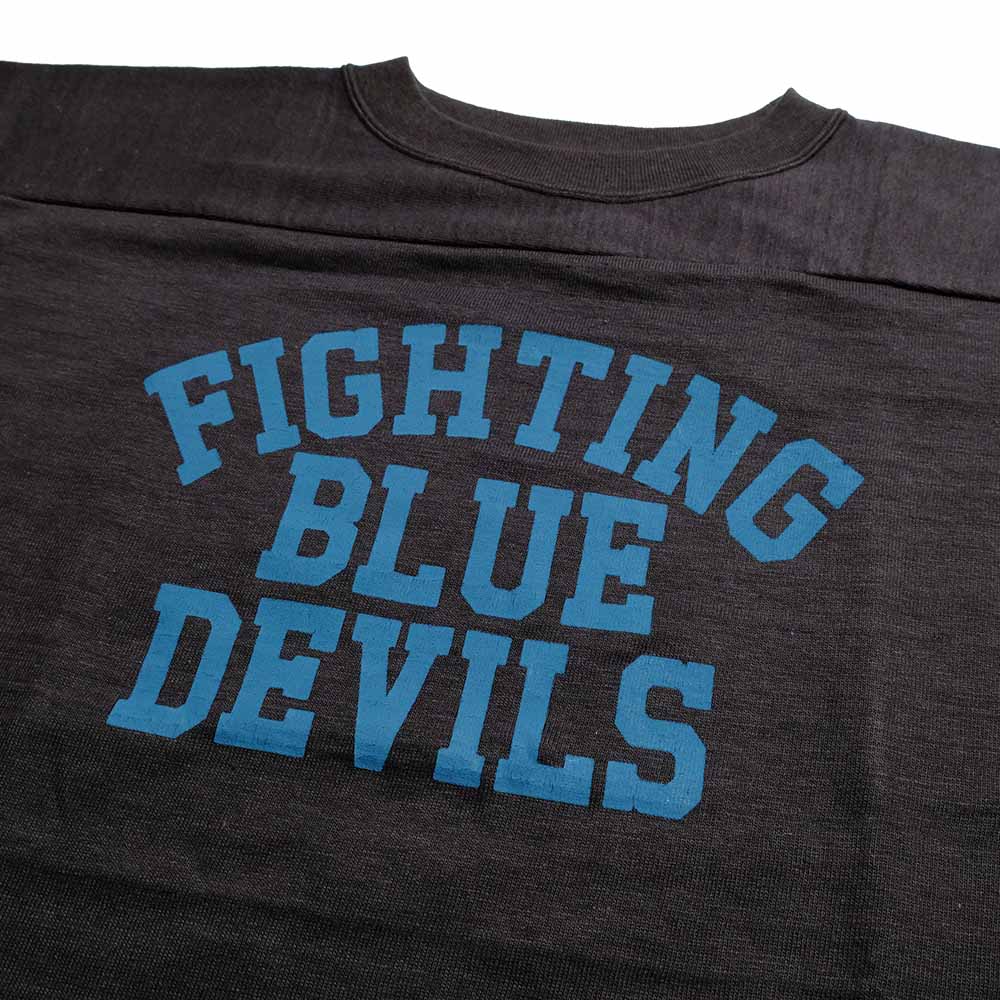 WAREHOUSE - 7/10 SLEEVE FOOTBALL T-SHIRT - BLUE DEVILS - 4063BLU-26
