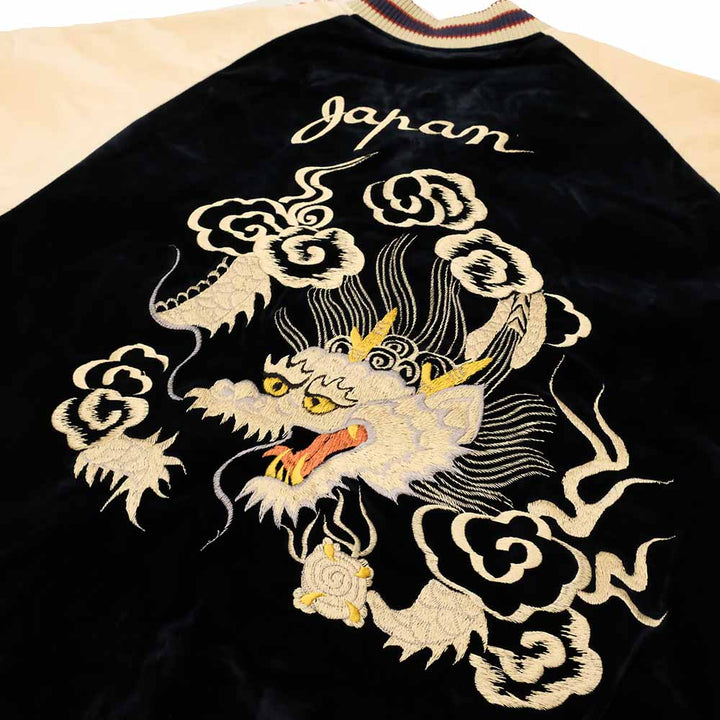 TAILOR TOYO - Velveteen - Two-tone - x Acetate Souvenir Jacket - WHITE DRAGON x EAGLE - TT15795-128