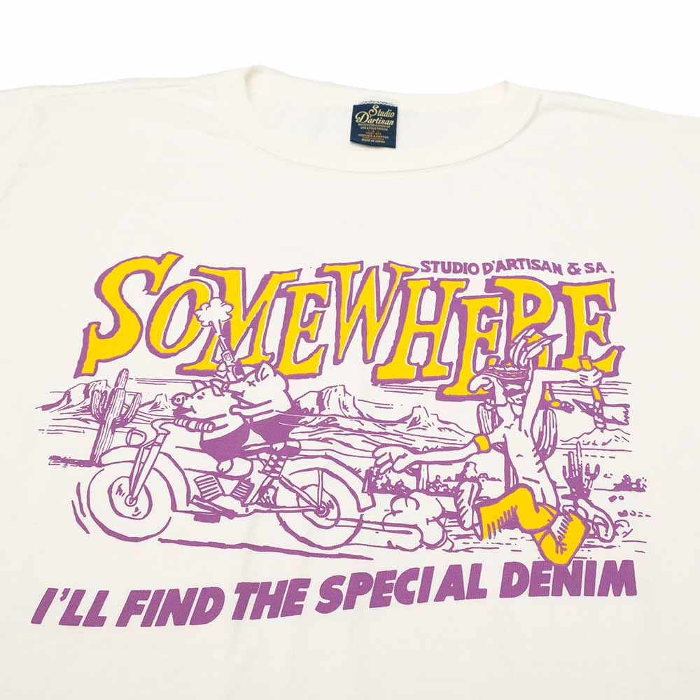 STUDIO D’ARTISAN - USA COTTON T-SHIRT - SOMEWHERE - 8181B