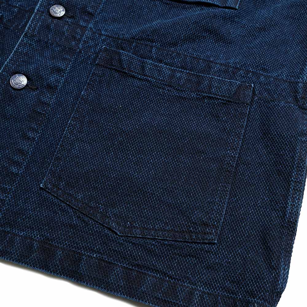 Soundman - Shawl Collar Coverall - Marshaii - Indigo Dyed SASHIKO - 451M-655B