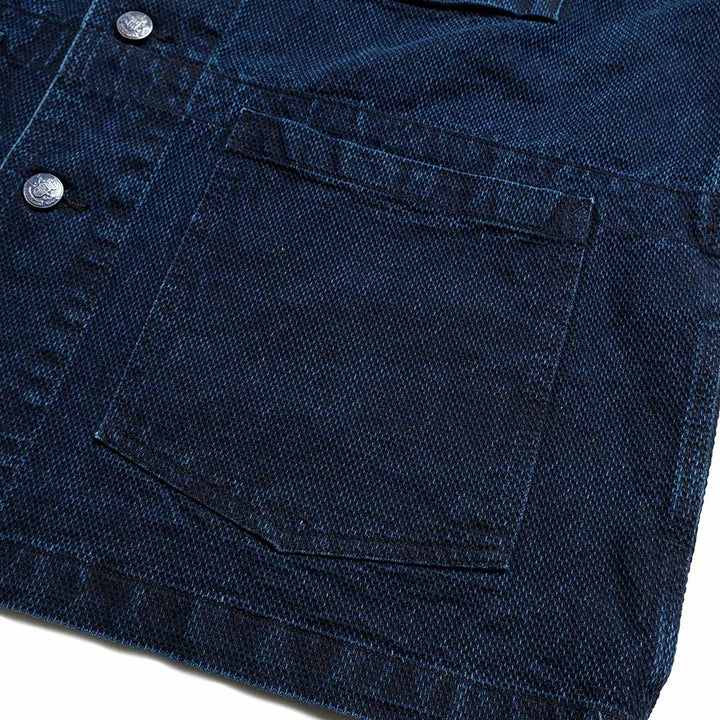 Soundman - Shawl Collar Coverall - Marshaii - Indigo Dyed SASHIKO - 451M-655B