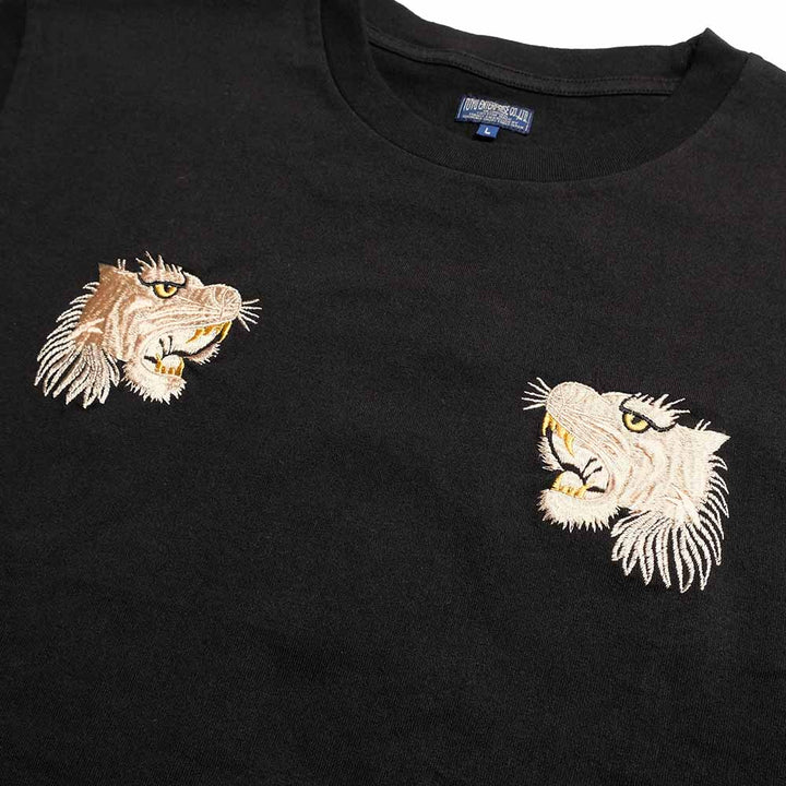 TAILOR TOYO - S/S SUKA T-SHIRT - EMBROIDERED - TIGER - TT79743