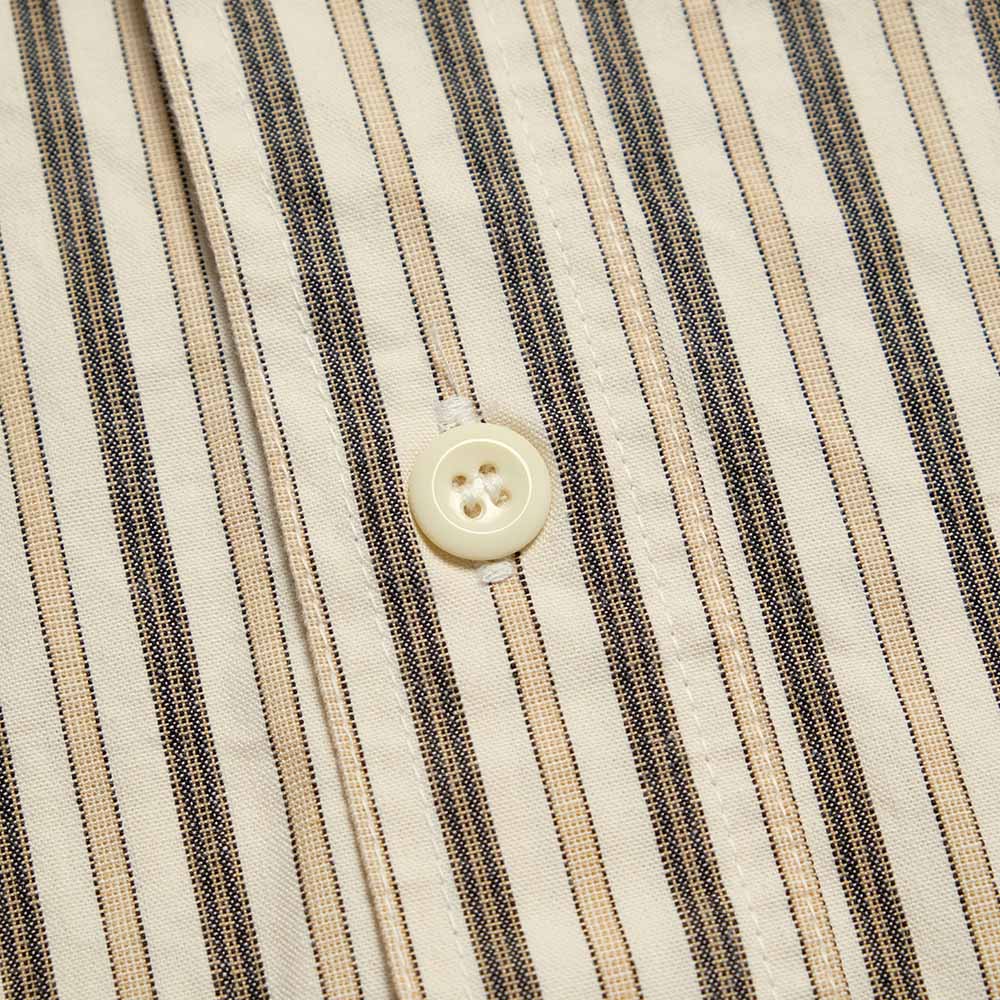 SUGAR CANE - COTTON STRIPE S/S WORK SHIRT - SC39730