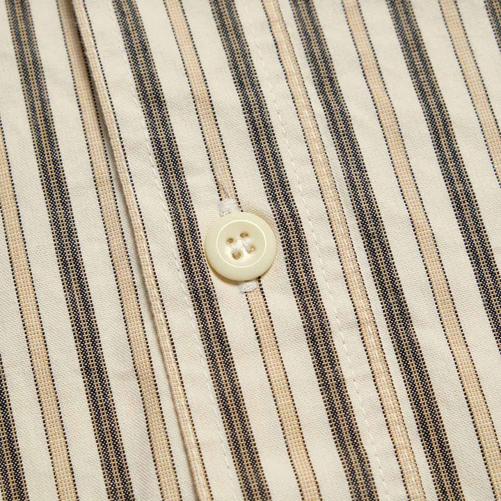 SUGAR CANE - COTTON STRIPE S/S WORK SHIRT - SC39730
