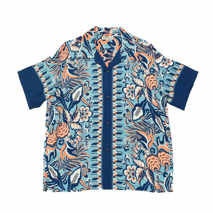 SUN SURF - RAYON HAWAIIAN SHIRT - FLOWER FIELD BORDER - SS39430