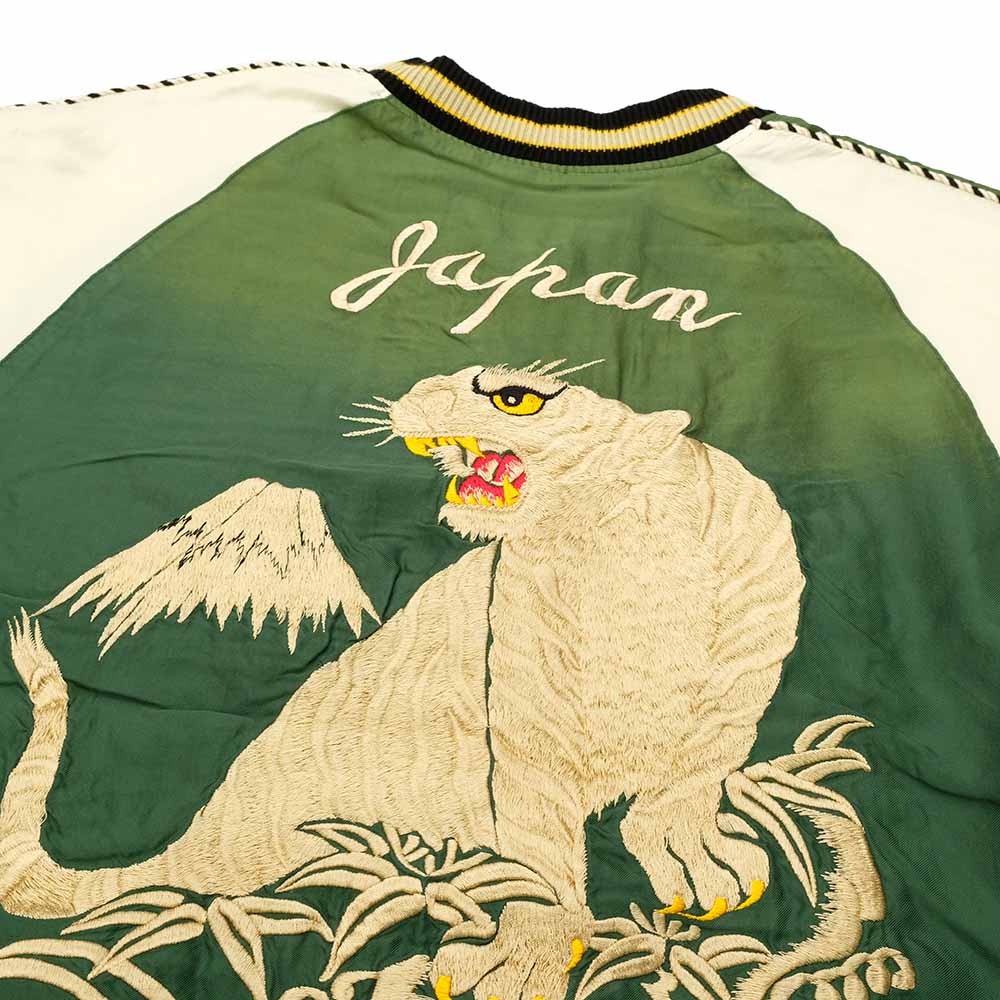 TAILOR TOYO - Acetate Souvenir Jacket - WHITE TIGER x LANDSCAPE - (AGING MODEL) - TT15545-145