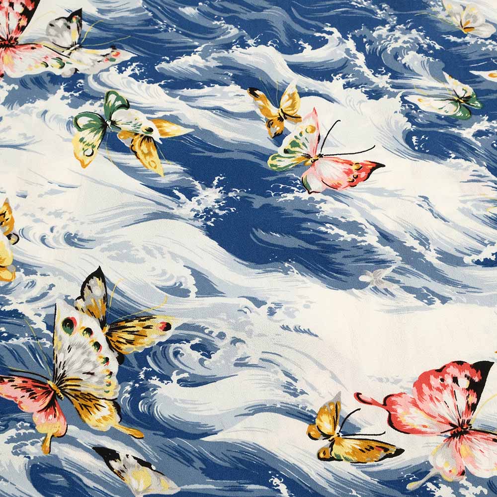 SUN SURF - HINOYA EXCLUSIVE - L/S RAYON HAWAIIAN SHIRT - BUTTERFLY SPLASH - SS39627HYL