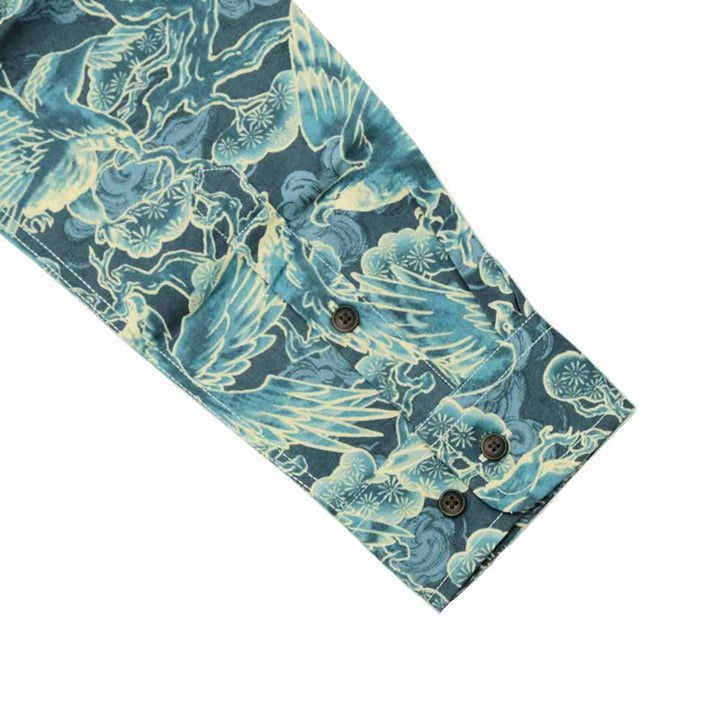 衣櫻 - シーチング素材 - 長袖レギュラーシャツ - 松鷹 - SA1724