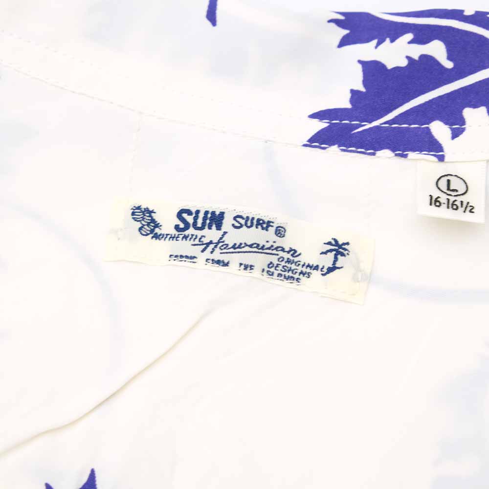 SUN SURF - L/S RAYON HAWAIIAN SHIRT - CORAL HIBISCUS - SS29402