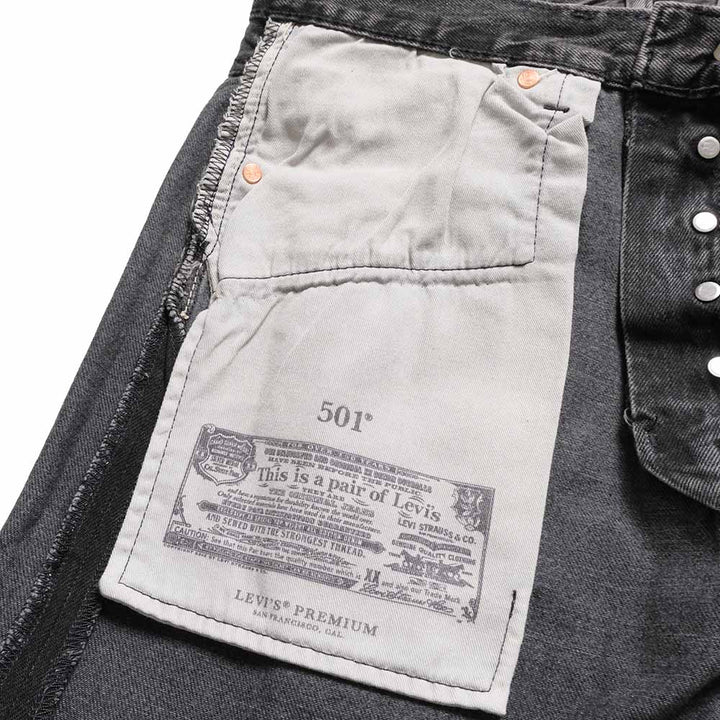 Levi's - 501® ORIGINAL JEANS - Black Used - 501-3783
