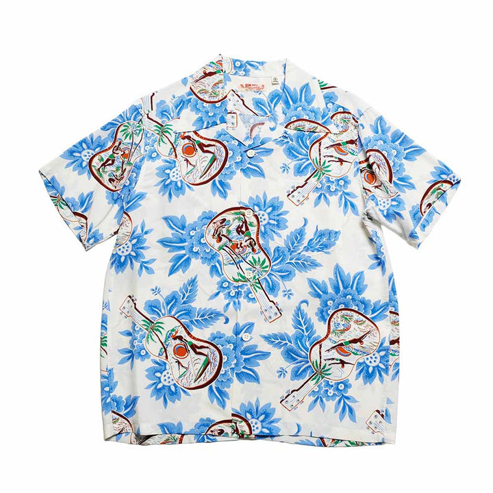 SUN SURF - S/S RAYON HAWAIIAN SHIRT - UKULELE MELODY - SS39613