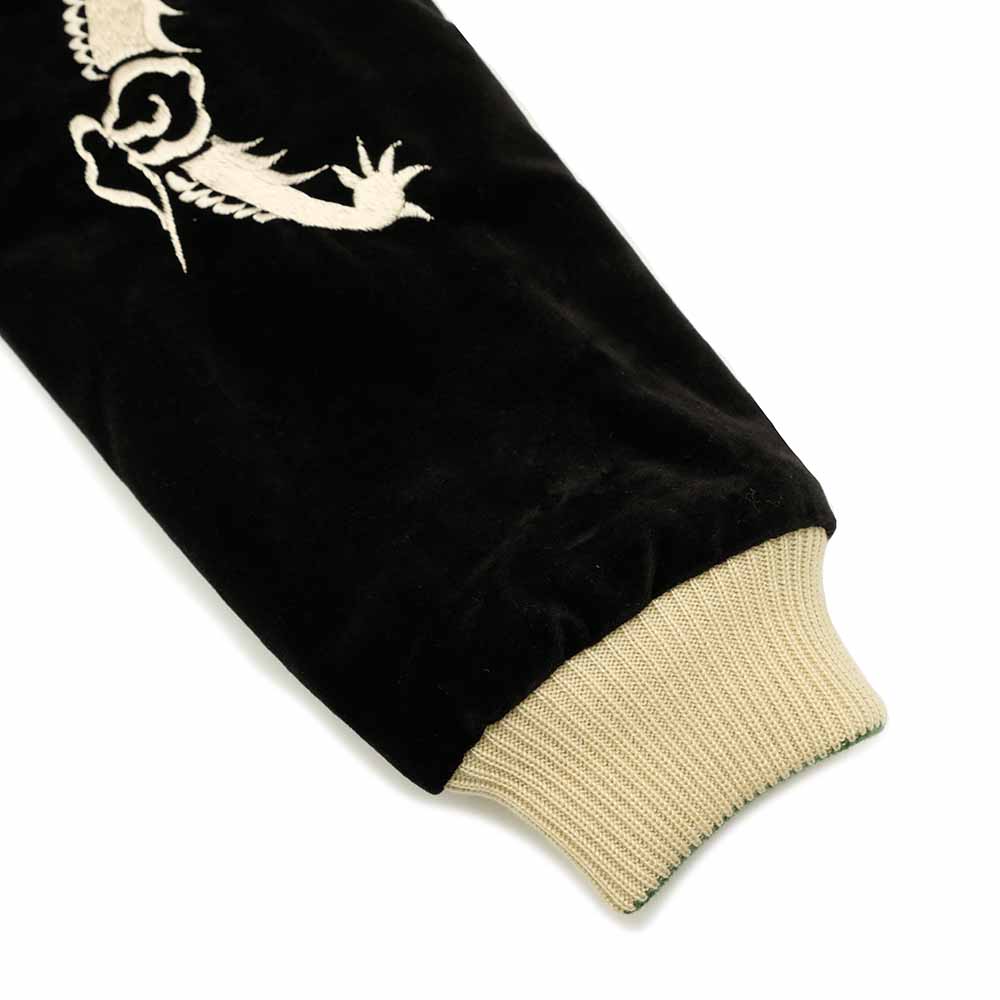 TAILOR TOYO - Mid 1950s Style Velveteen Souvenir Jacket - SPIDERWEB, SNAKE & SKULL × DRAGON & TIGER - TT15666