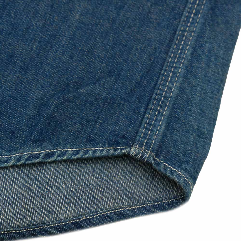 SUGAR CANE - BLUE DENIM WORK SHIRT AGED MODEL - SC29474