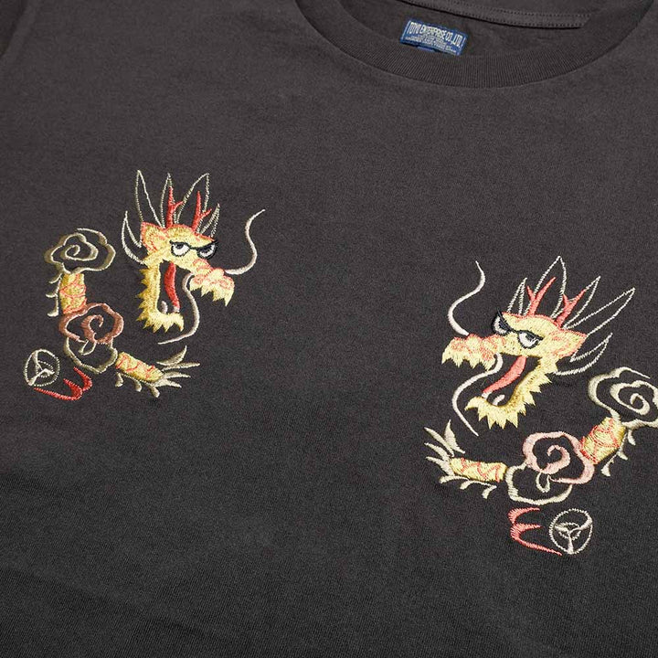 TAILOR TOYO - S/S SUKA T-SHIRT - EMBROIDERED - DRAGON - TT79744