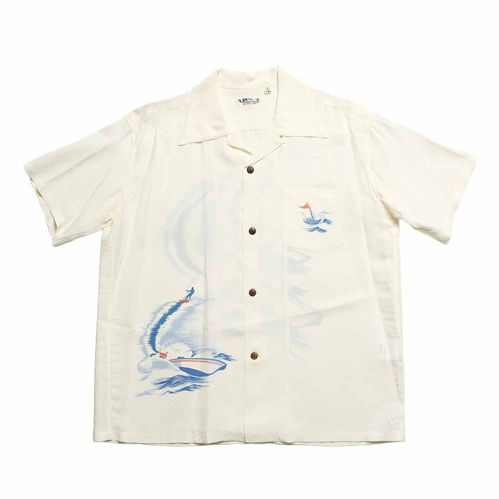 SUN SURF - S/S RAYON HAWAIIAN SHIRT - WATER SKIING - SS39630
