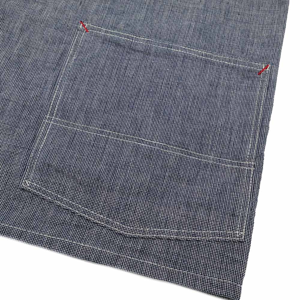 WAREHOUSE - INDOGO PIN-PLAID CHANGE BUTTON COVERALL - 2195