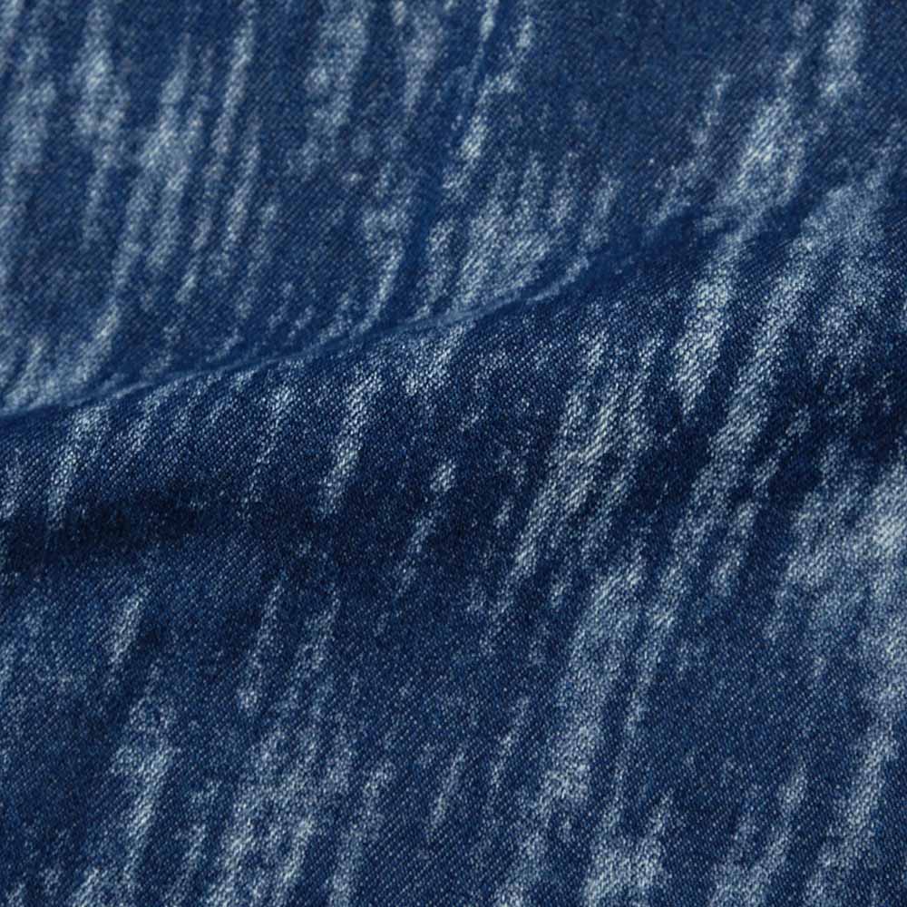 KOROMO ZAKURA - Soft Cotton Denim - Long-Sleeve Denim Shirt - Melange - SA1728