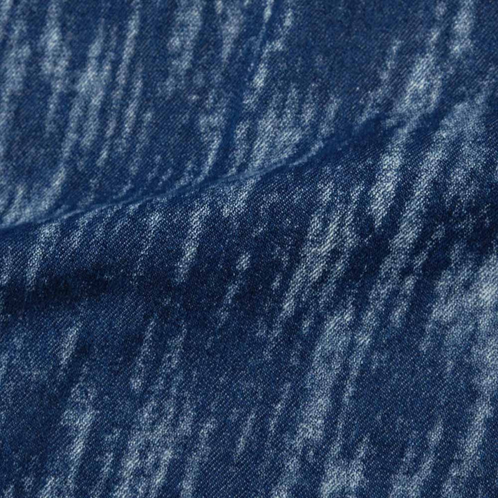 KOROMO ZAKURA - Soft Cotton Denim - Long-Sleeve Denim Shirt - Melange - SA1728