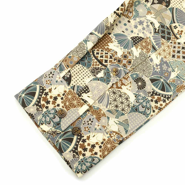 KOROMO ZAKURA - Broadcloth - Long-Sleeve Regular Shirt - Temari & Rabbit - SA1594