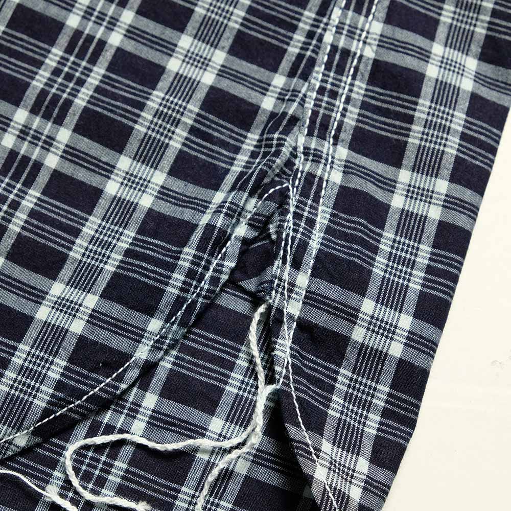 SUGAR CANE - FICTION ROMANCE - 4oz. INDIGO CHECK WORK SHIRT - SC29672