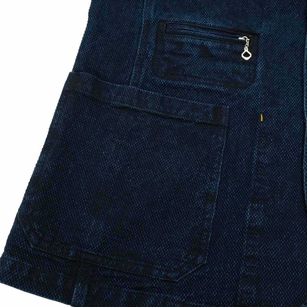 Soundman - Coverall Jacket - Birmingham - Indigo Dyed SASHIKO - M374-655Y