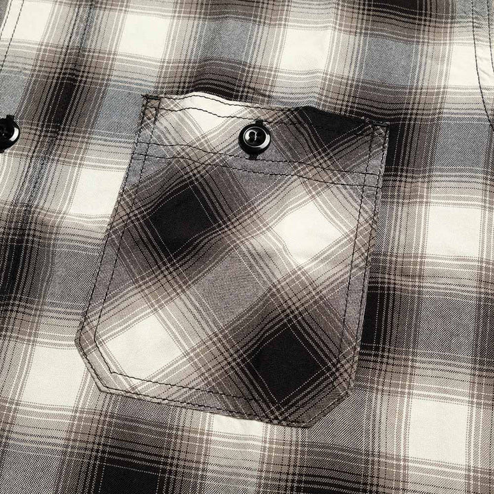 SUGAR CANE - RAYON OMBRE CHECK S/S WORK SHIRT - SC39728