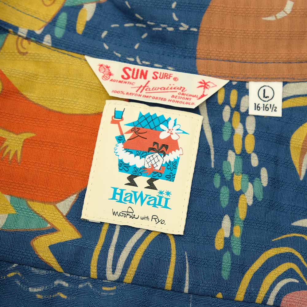 SUN SURF - DOBBY COTTON OPEN SHIRT - OCEAN ACTIVITIES - by 柳原良平 with MOOKIE SS39538