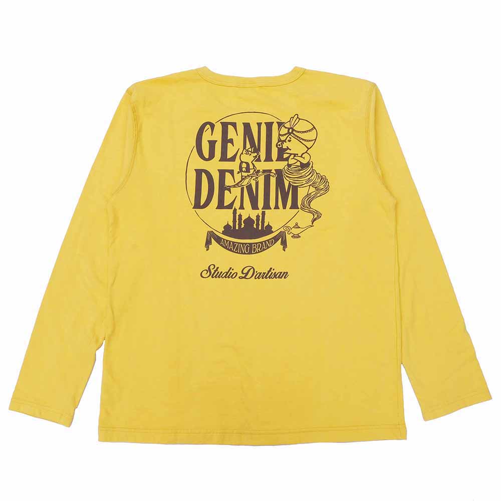 STUDIO D’ARTISAN - PRINT L/S T-SHIRT - GENIE DENIM - 8195A