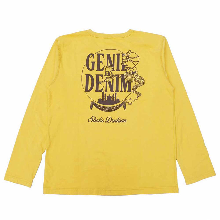STUDIO D’ARTISAN - PRINT L/S T-SHIRT - GENIE DENIM - 8195A