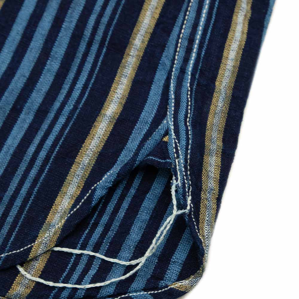 SUGAR CANE - FICTION ROMANCE - 5.5oz. INDIGO STRIPE WORK SHIRT - SC29592
