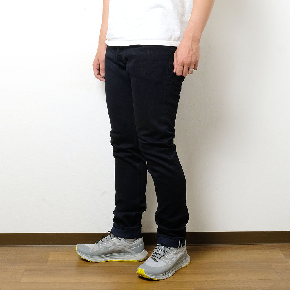 pure blue japan - 13oz Extra Slub Stretch Denim Relaxed Tapered - Double Indigo - 1167-WID