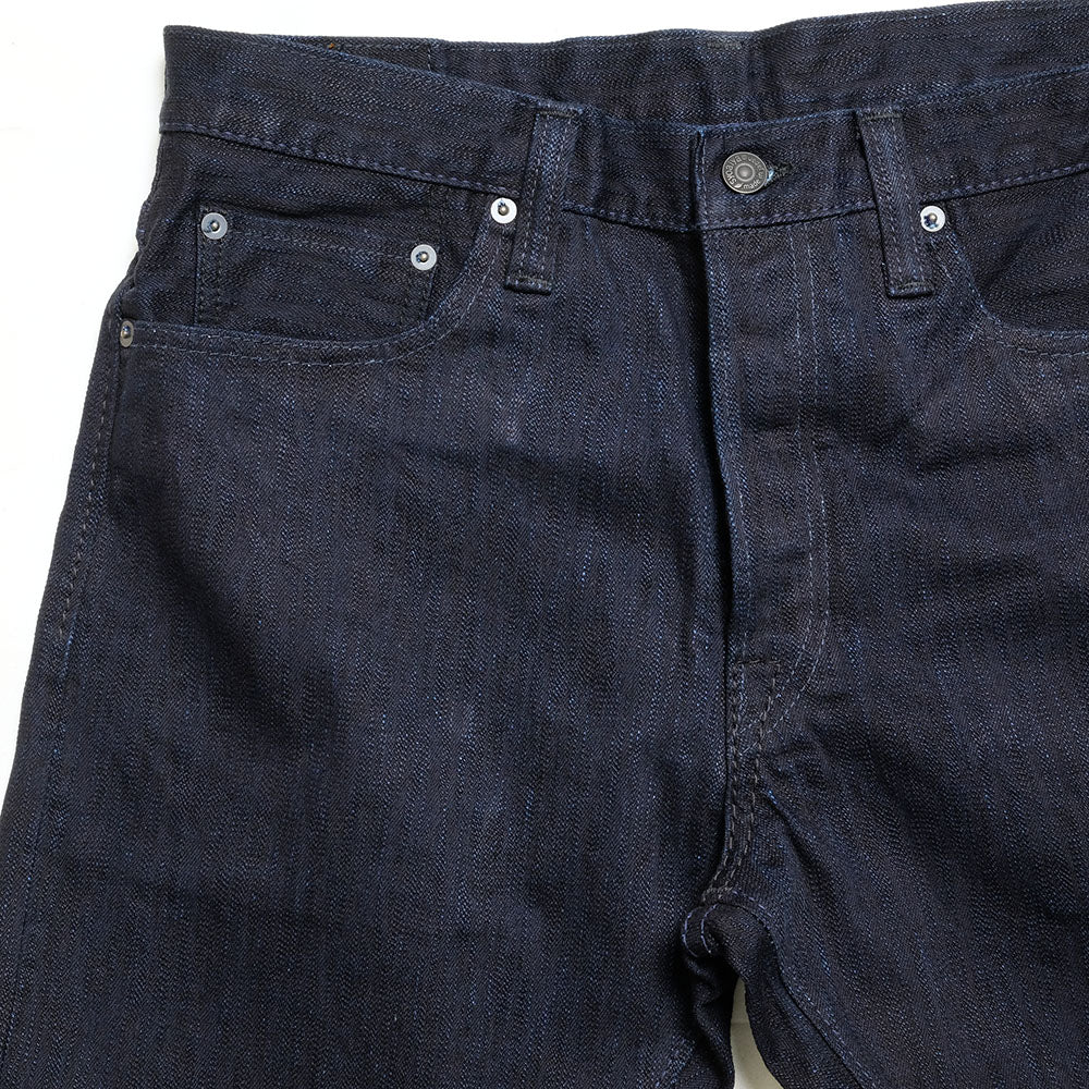 pure blue japan - 13oz Extra Slub Stretch Denim Relaxed Tapered - Double Indigo - 1167-WID