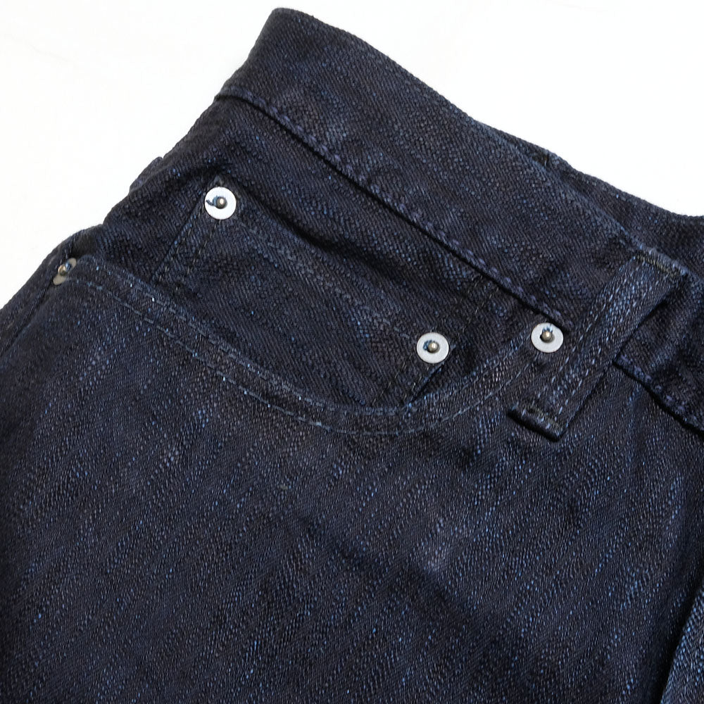 pure blue japan - 13oz Extra Slub Stretch Denim Relaxed Tapered - Double Indigo - 1167-WID