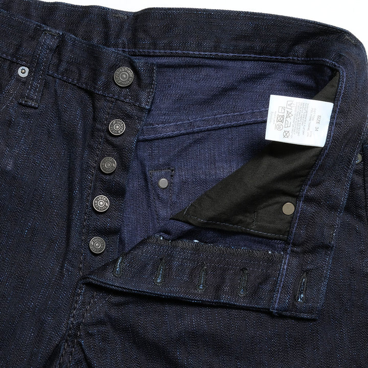 pure blue japan - 13oz Extra Slub Stretch Denim Relaxed Tapered - Double Indigo - 1167-WID
