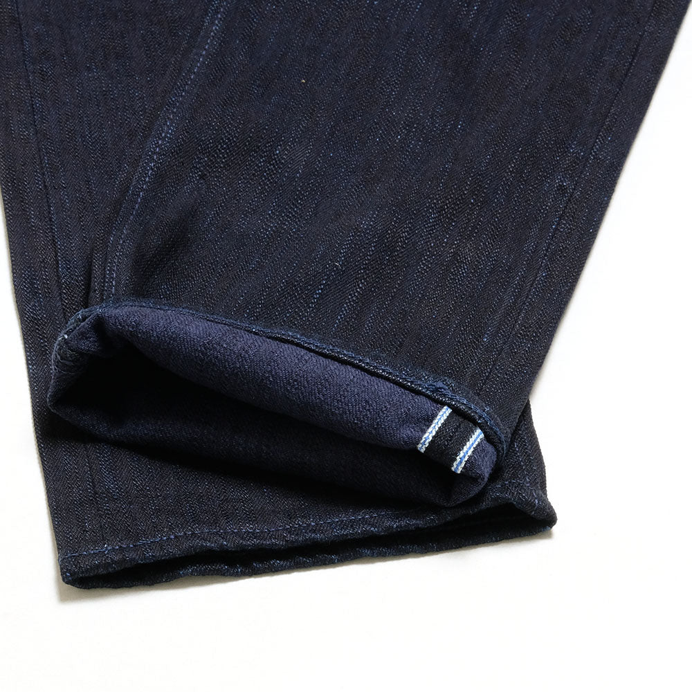 pure blue japan - 13oz Extra Slub Stretch Denim Relaxed Tapered - Double Indigo - 1167-WID