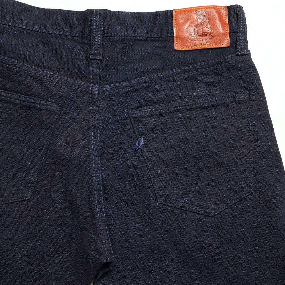 pure blue japan - 13oz Extra Slub Stretch Denim Relaxed Tapered - Double Indigo - 1167-WID