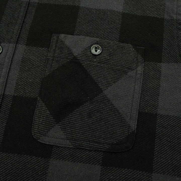 SUGAR CANE - TWILL PLAID WORK SHIRT - SC29557