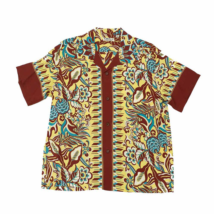 SUN SURF - RAYON HAWAIIAN SHIRT - FLOWER FIELD BORDER - SS39430