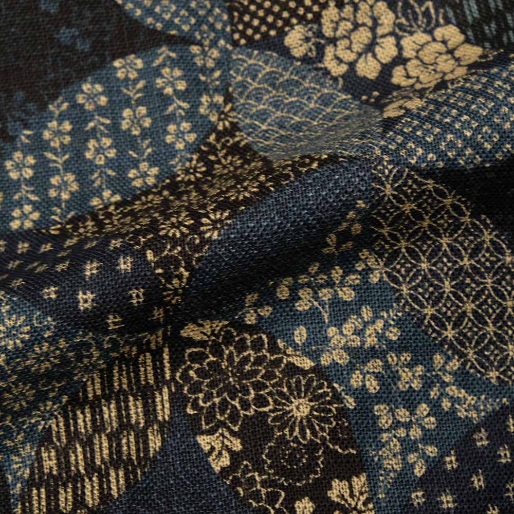 衣櫻 - ムラ糸クロス素材 - 長袖レギュラーシャツ - 変わり七宝 - SA1718