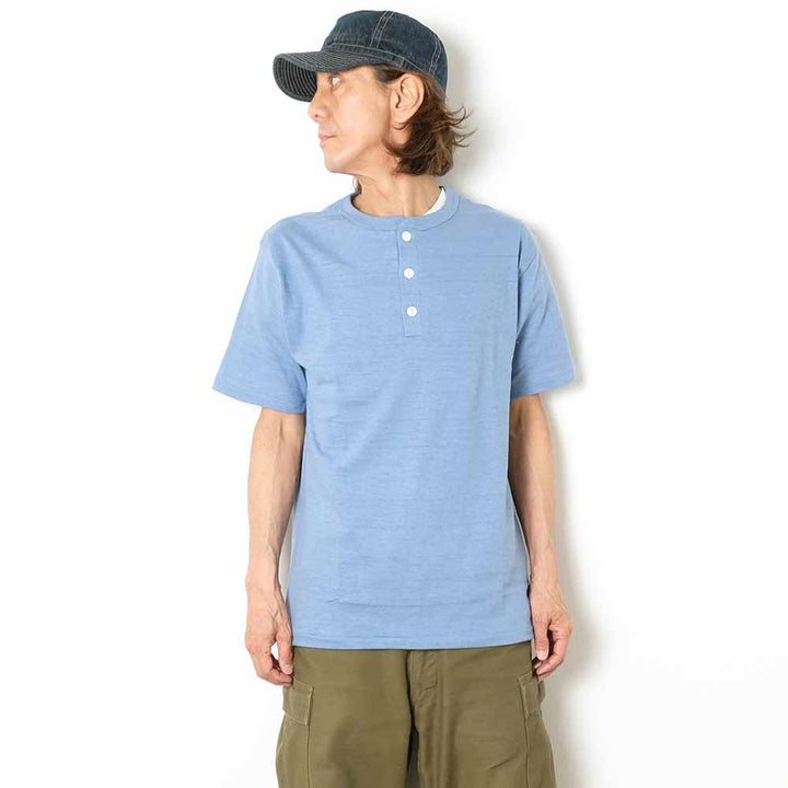 Warehouse - Lot.4601 HENLEY NECK T-SHIRT - 4601HE-25