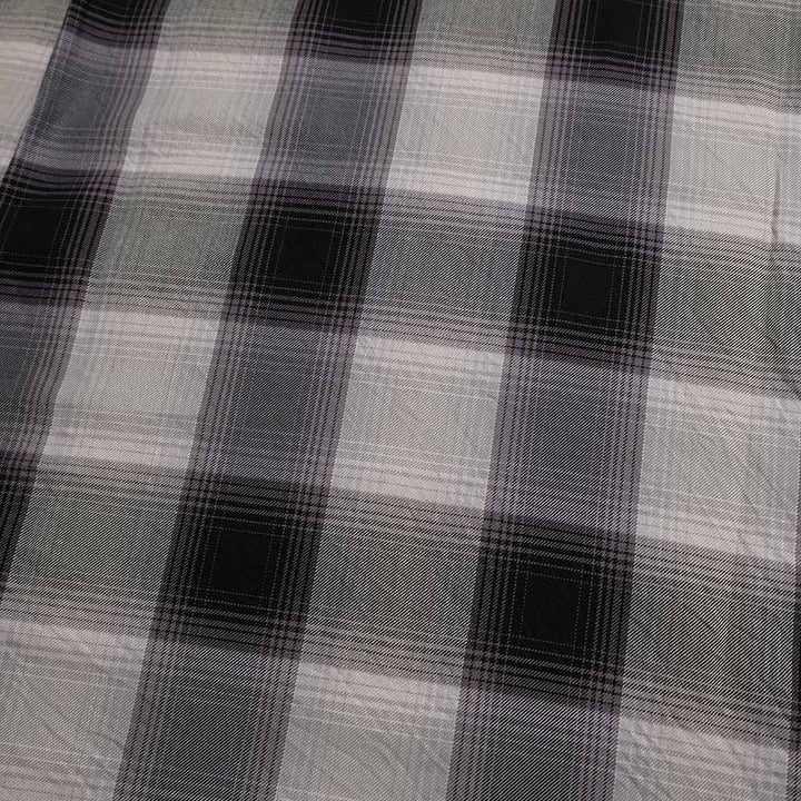 SUGAR CANE - COTTON OMBRE PLAID - S/S OPEN SHIRT - SC39724