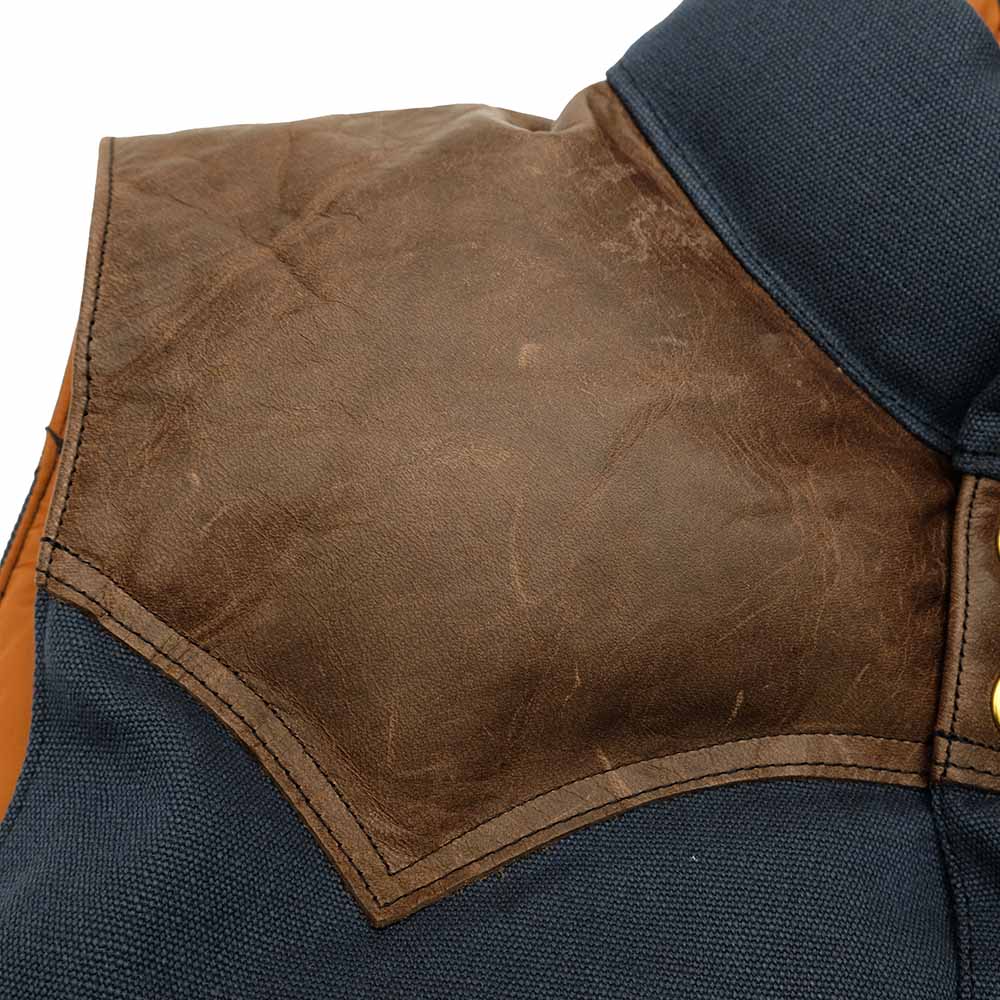 WAREHOUSE × Rocky Mountain Featherbed - CANVAS DOWN VEST - WHRM-2223