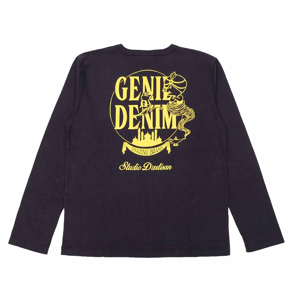 STUDIO D’ARTISAN - PRINT L/S T-SHIRT - GENIE DENIM - 8195A