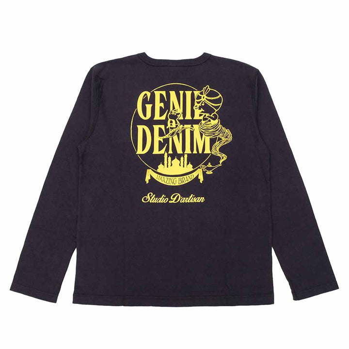 STUDIO D’ARTISAN - PRINT L/S T-SHIRT - GENIE DENIM - 8195A