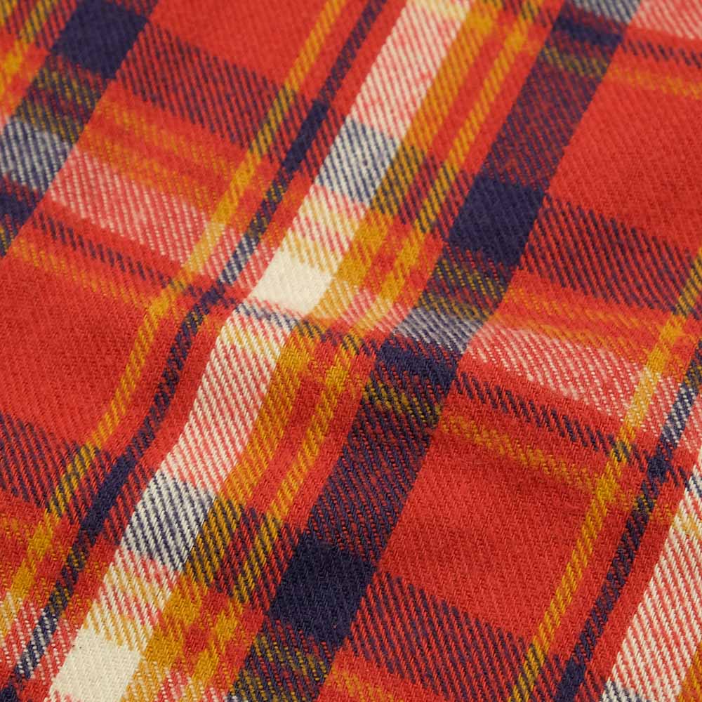 WAREHOUSE - Lot.3022 FLANNEL SHIRTS WITH CHINSTRAP - G柄 - ONE WASH - 3022G-23