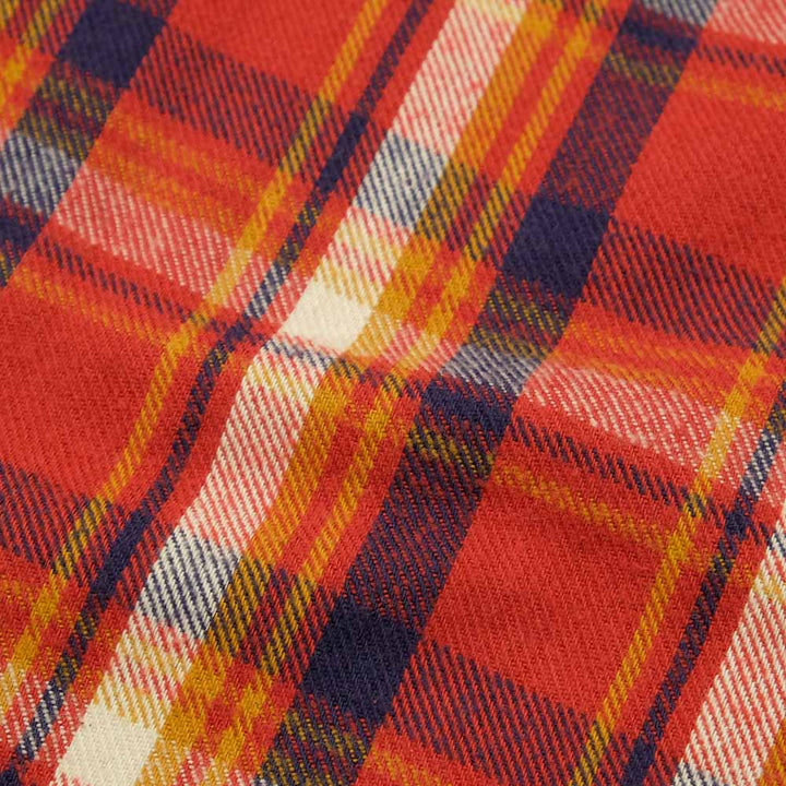 WAREHOUSE - Lot.3022 FLANNEL SHIRTS WITH CHINSTRAP - G柄 - ONE WASH - 3022G-23