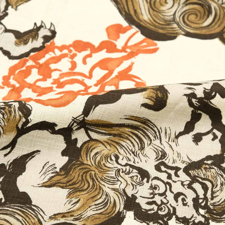 衣櫻 - サザンクロス素材 - 長袖レギュラーシャツ - 唐獅子牡丹 - SA1670