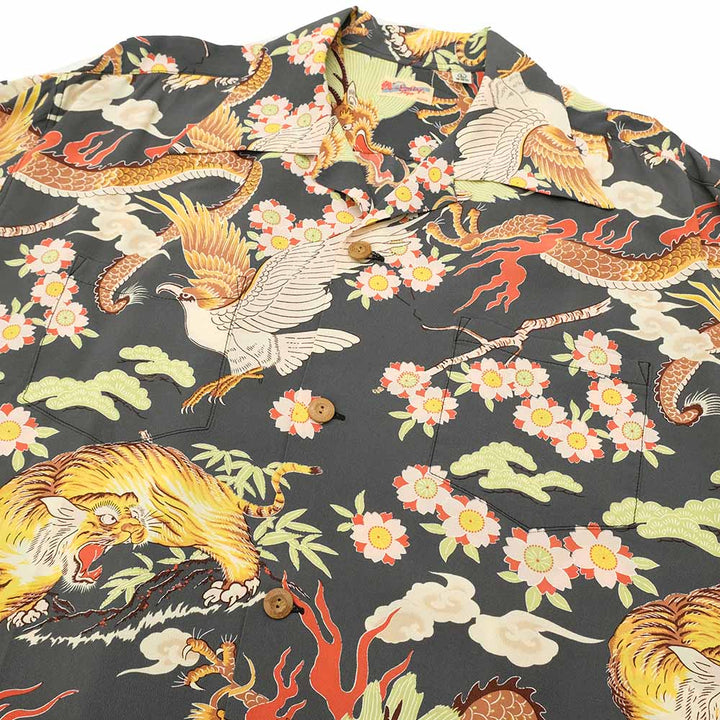 SUN SURF - L/S RAYON HAWAIIAN SHIRT - THE TRIANGULAR FIGHT - SS29404