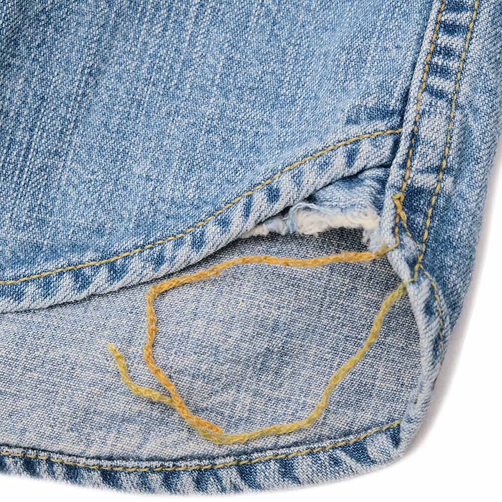 REMI RELIEF - DENIM WESTERN SHIRT - Small Flower Studs - RN2014SDP